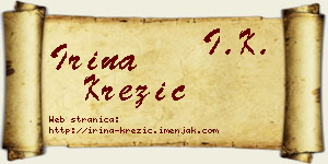 Irina Krezić vizit kartica